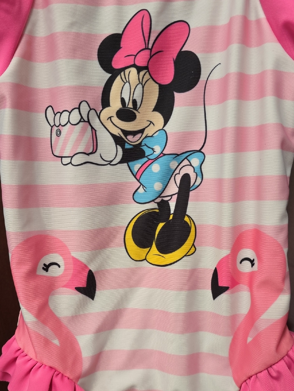 Like New. Disney Minnie Mouse 1pc Bathing Suit. Size 4T - Picture 4 of 4